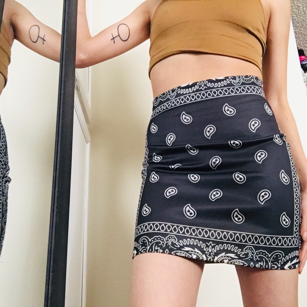 Dolls Kill Paisley Skirt